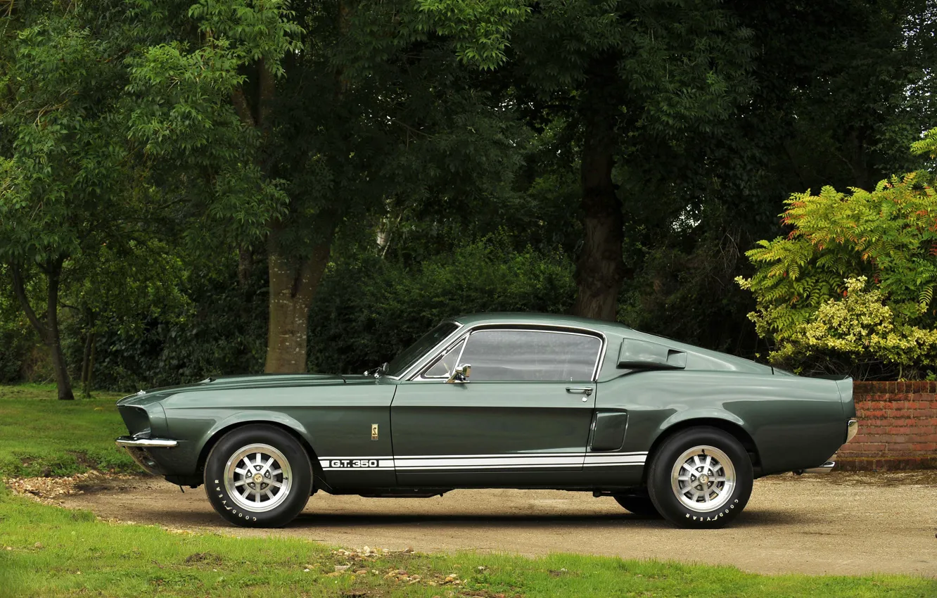 Photo wallpaper Ford Mustang, side view, 1967, Muscle Car, Shelby GT350