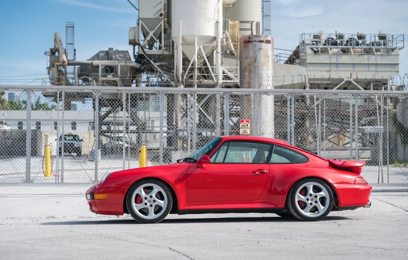 Photo wallpaper Red, Porsche 911, Germany, Turbo, 993, Sportcar
