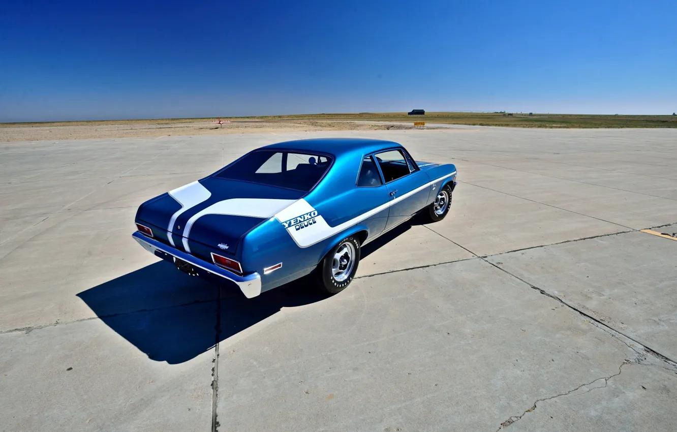 Photo wallpaper Muscle, Car, Blue, 1970, Nova