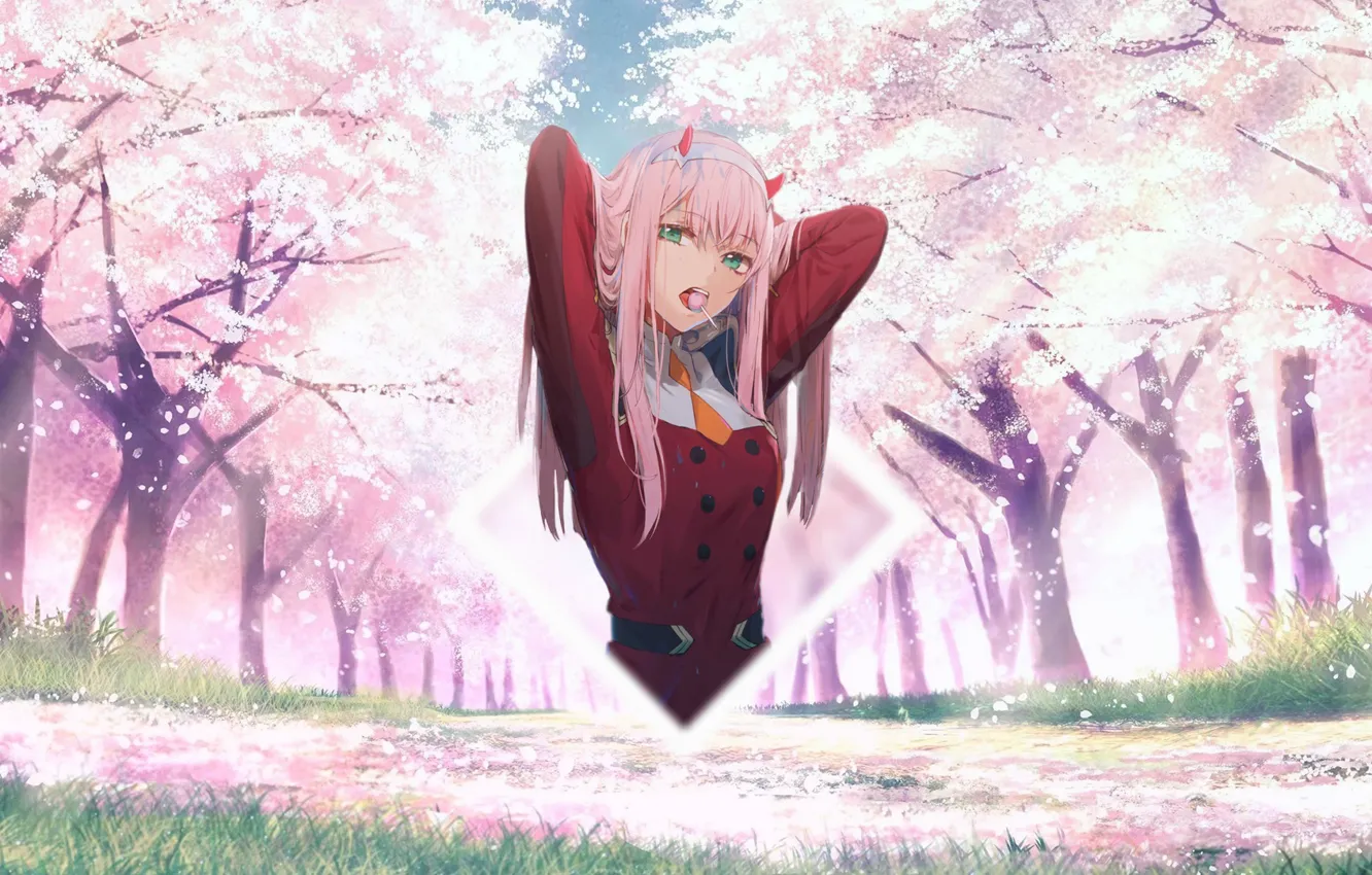 Wallpaper Pink, Sakura, Darling In The Frankxx, Zero Two images for ...