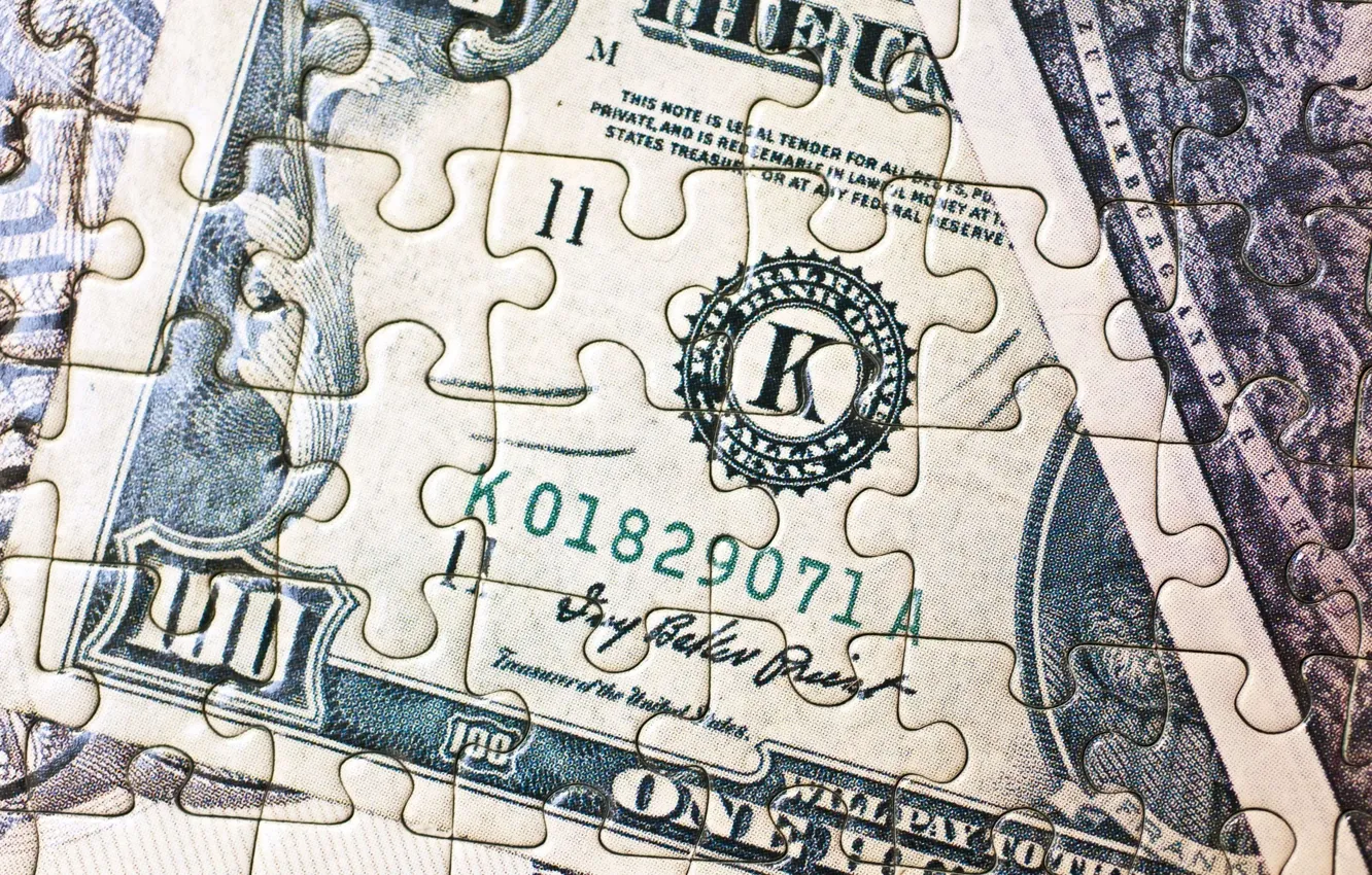 Photo wallpaper money, puzzles, currency