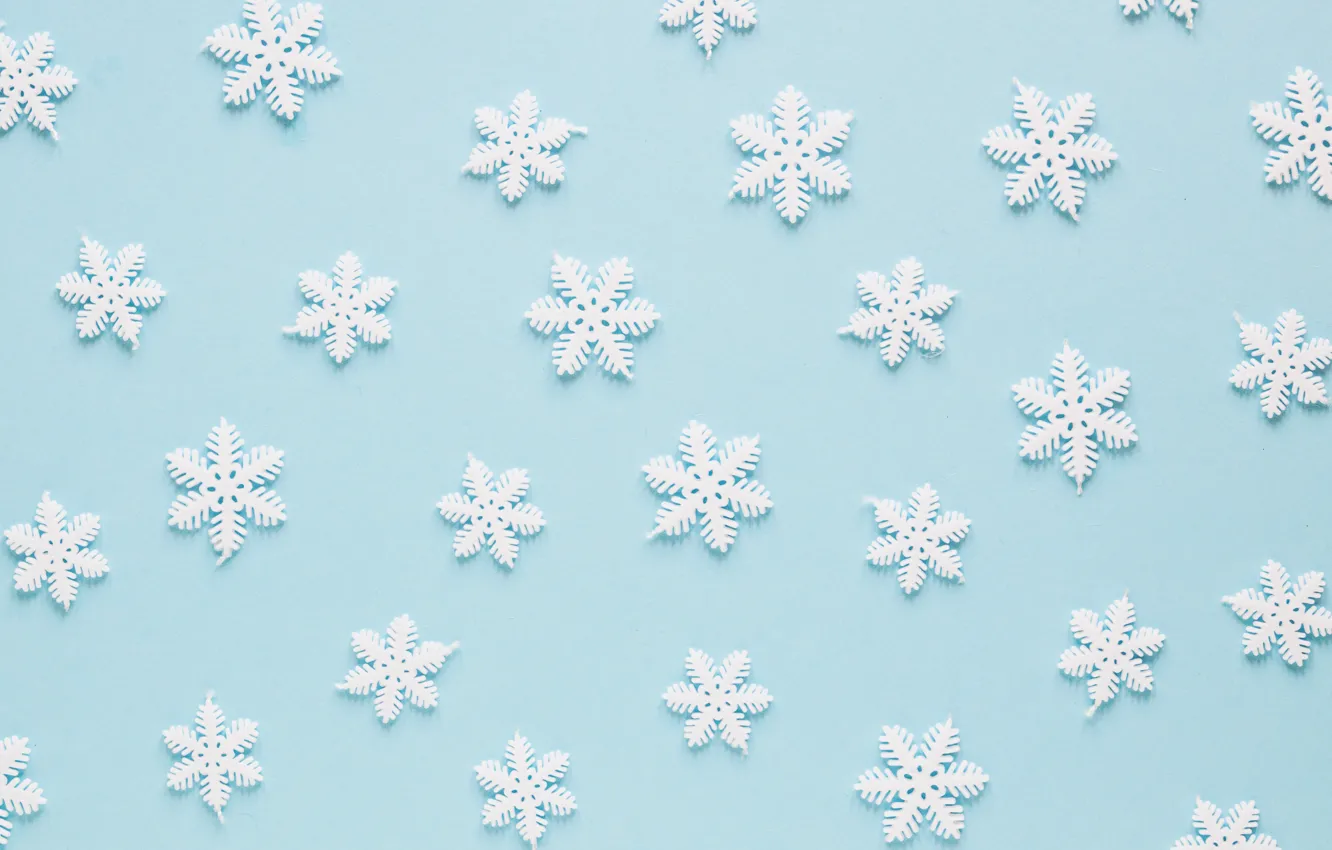 Photo wallpaper winter, snowflakes, background, blue, Christmas, blue, winter, background, snowflakes
