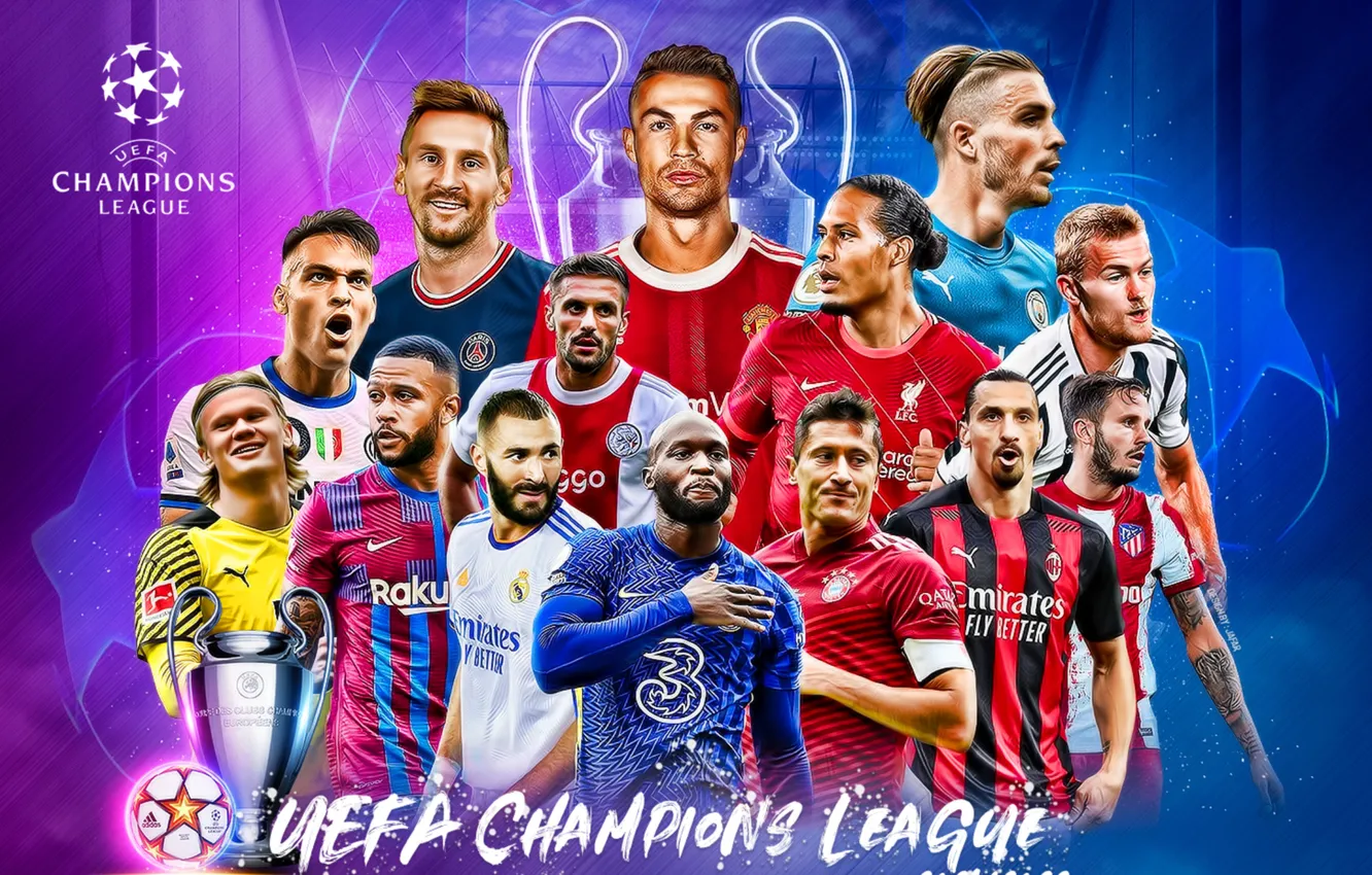 Wallpaper Lionel Messi, Champions League, Karim Benzema, Zlatan ...