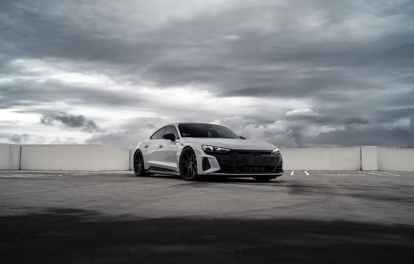 Photo wallpaper Audi, grey, RS e-tron GT