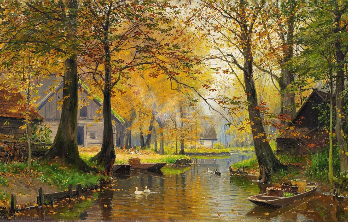 Wallpaper Walter Moras, German painter, German landscape painter