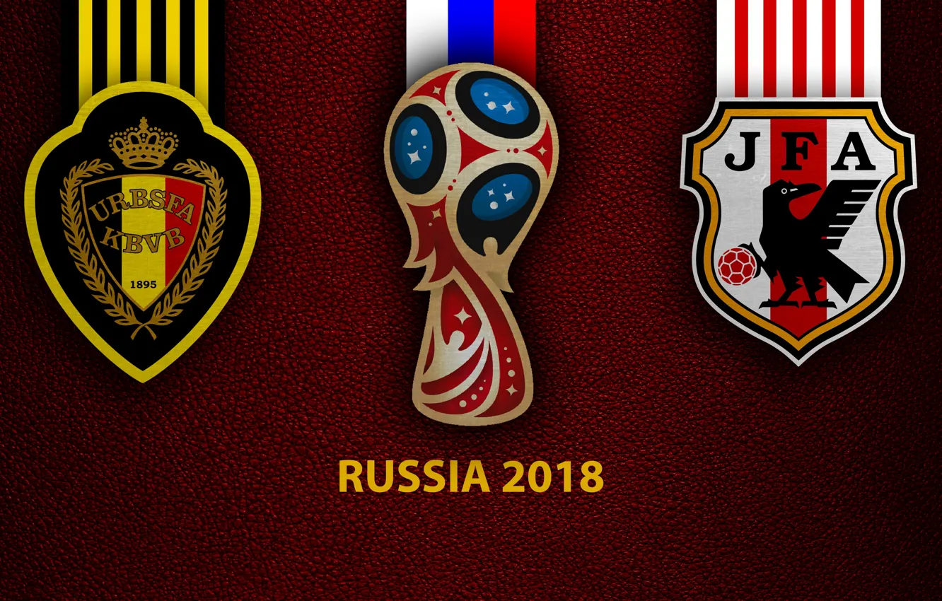 Wallpaper wallpaper, sport, logo, football, FIFA World Cup, Russia 2018,  Belgium vs. Japan images for desktop, section спорт - download