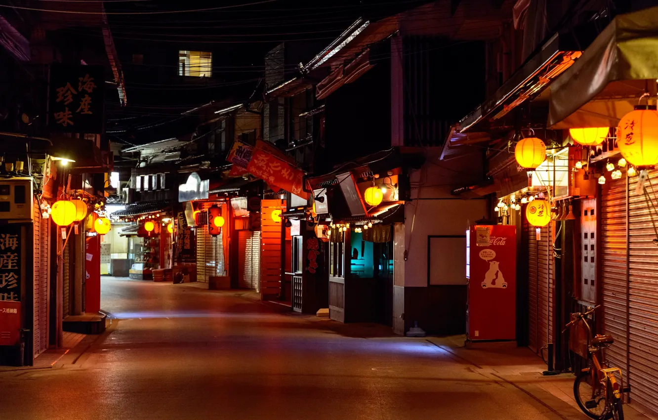 Wallpaper Japan, lights, Japan, night street, Miyajima images for desktop,  section город - download