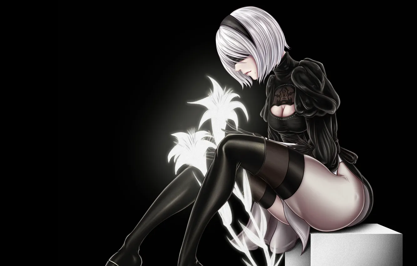Photo wallpaper Android, Nier, Characters, Automata, NieR, Nier Automata, YoRHa No.2 Type B, YoRHa, Type B, 2B …