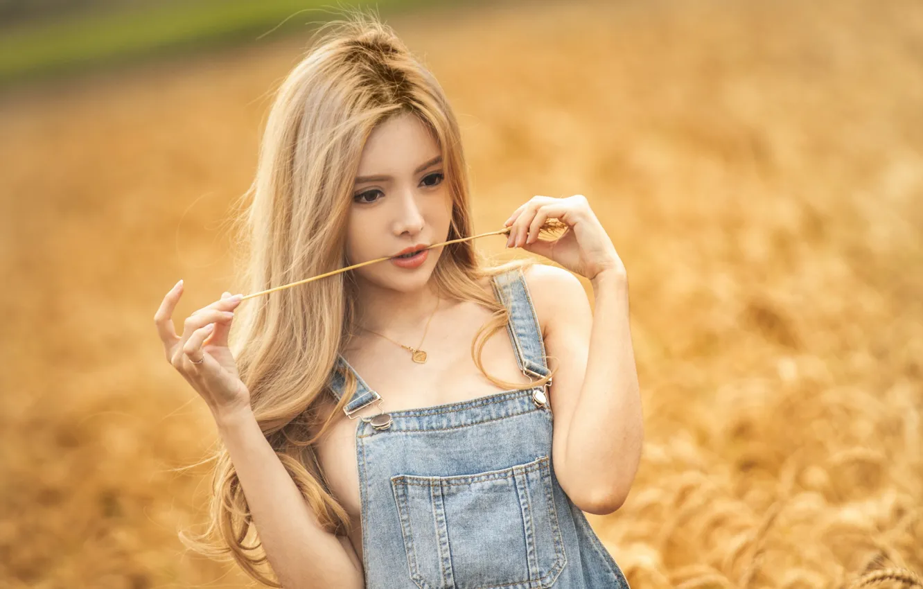 Blonde Asian Teen Model