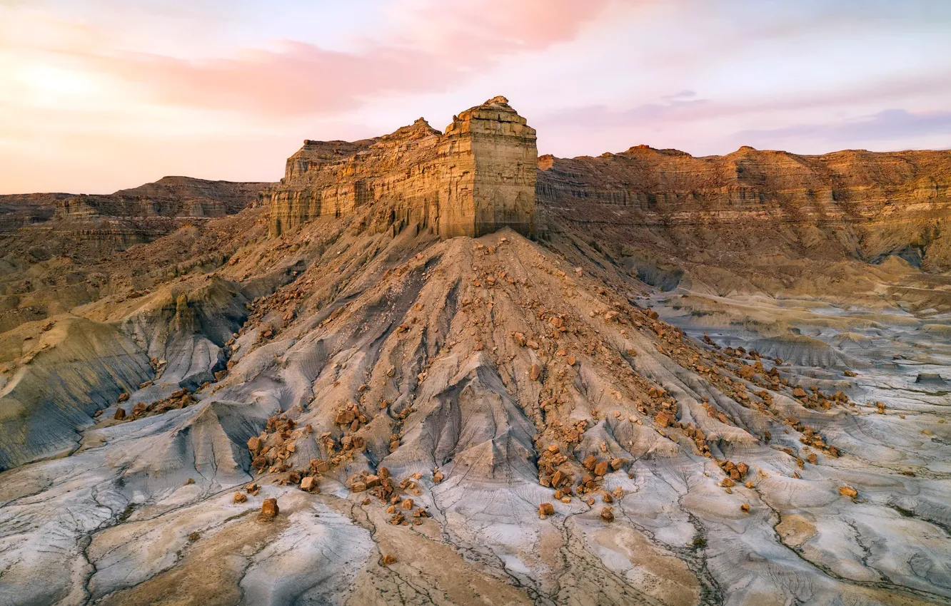 Photo wallpaper desert, sunset, mountain, arizona, Near Page