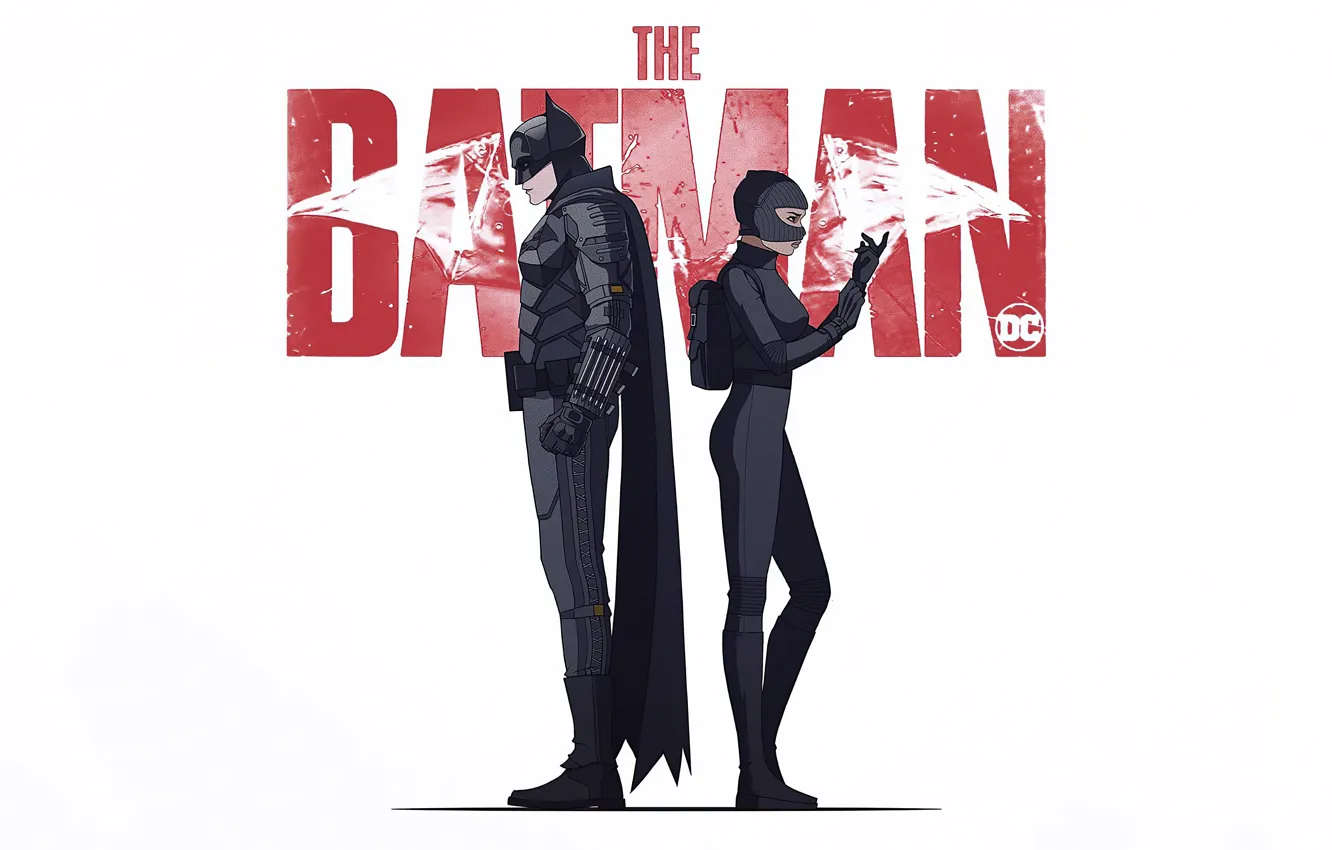 Photo wallpaper Batman, movie, catwoman, cat woman, I don't go, DC, batman art, THE BATMAN