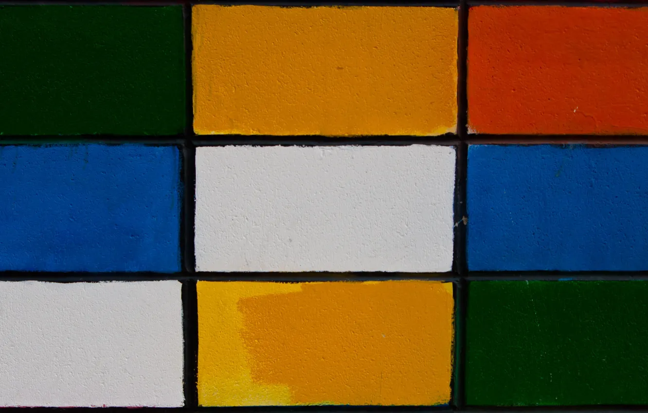 Photo wallpaper texture, bricks, colorful