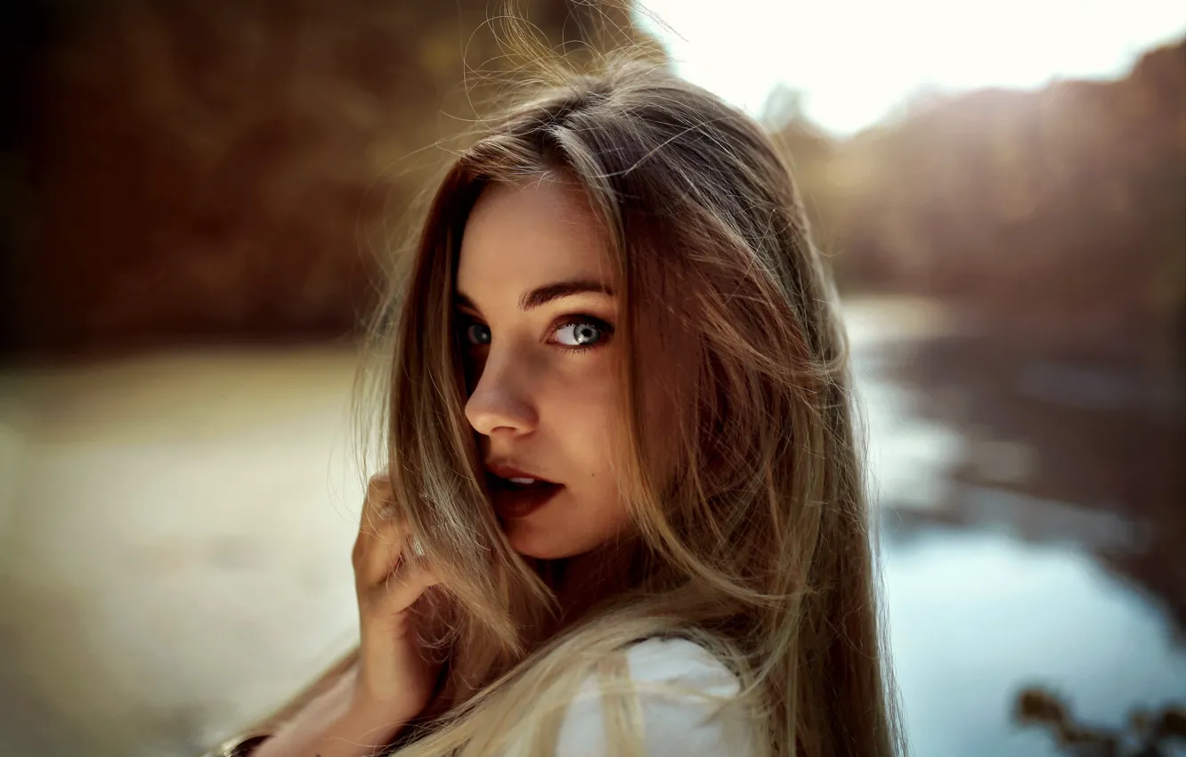 Wallpaper eyes, pretty, face, hair, beautiful girl, blonde, portrait,  blondie images for desktop, section девушки - download