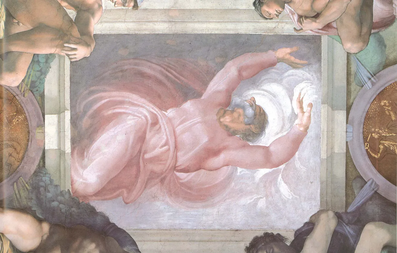 Wallpaper revival, Michelangelo Buonarroti, the separation of light from  darkness images for desktop, section живопись - download