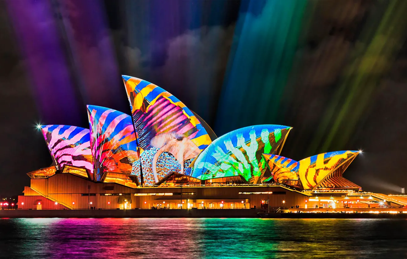 Wallpaper Australia, Sydney, light show, Opera house images for desktop,  section город - download