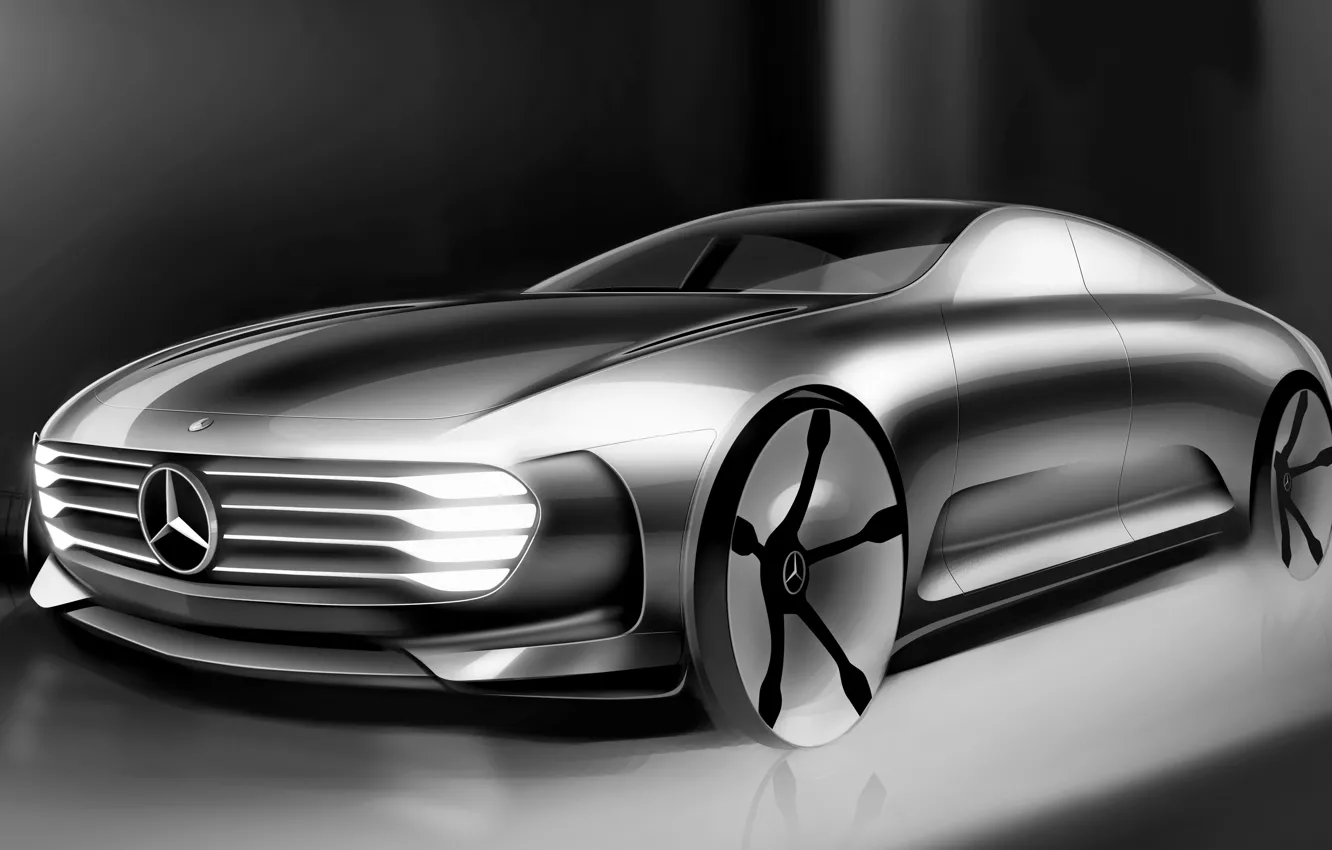 Photo wallpaper design, Mercedes-Benz, hybrid, 2015, Intelligent Aerodynamic Automobile, Concept IAA