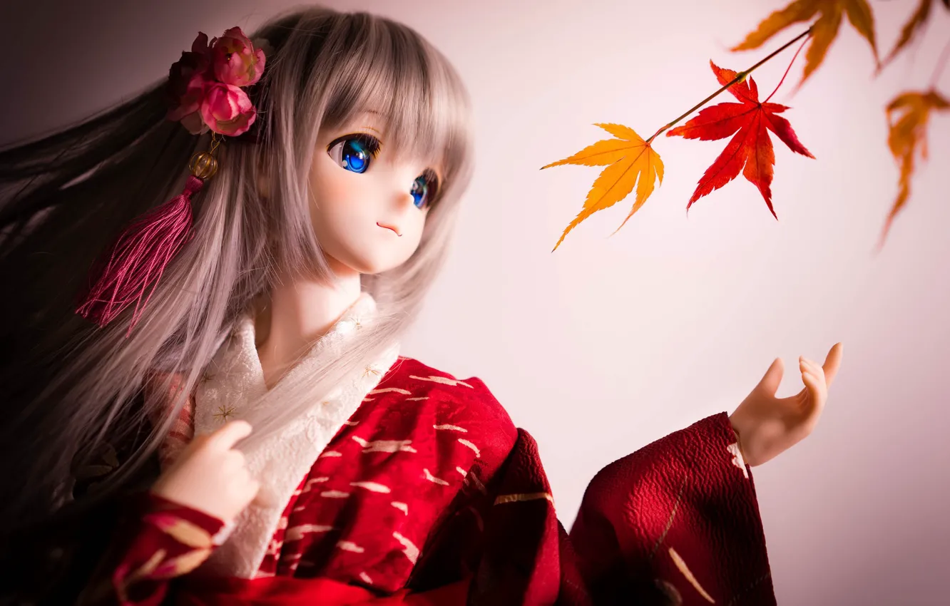 Wallpaper doll, kimono, maple images for desktop, section разное - download