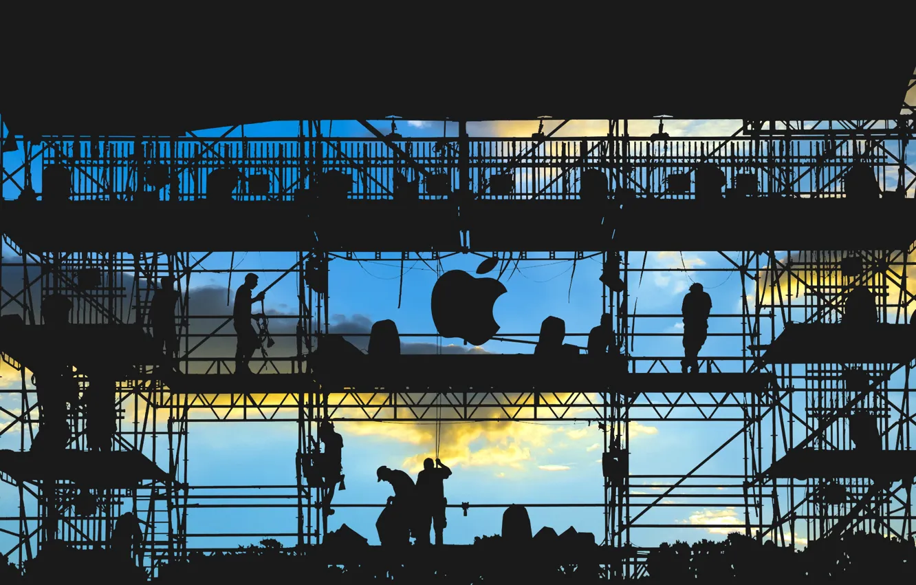 Wallpaper Logo Men Silhouette Work Apple Inc Images For