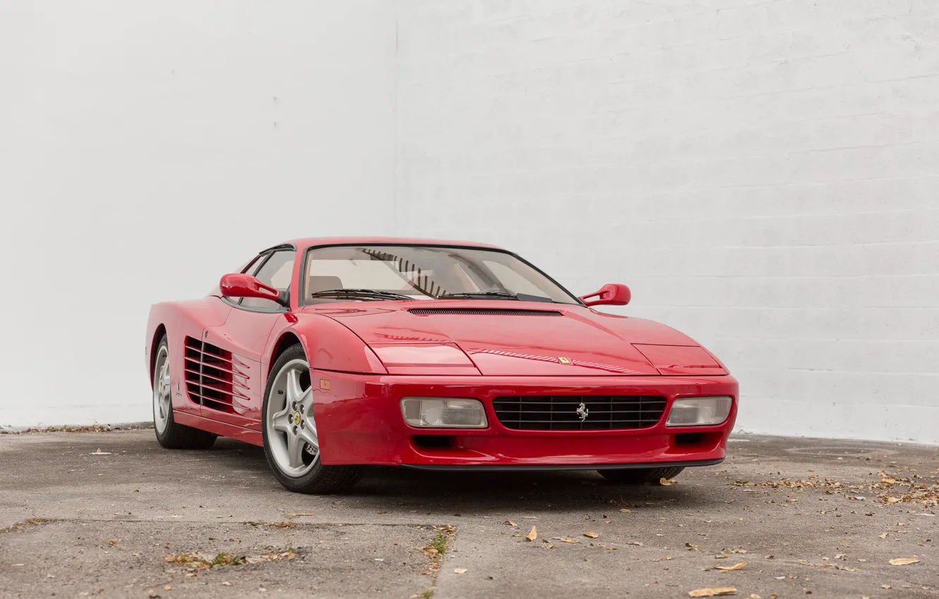 Photo wallpaper Red, Classic, Supercar, Ferrari Testarossa
