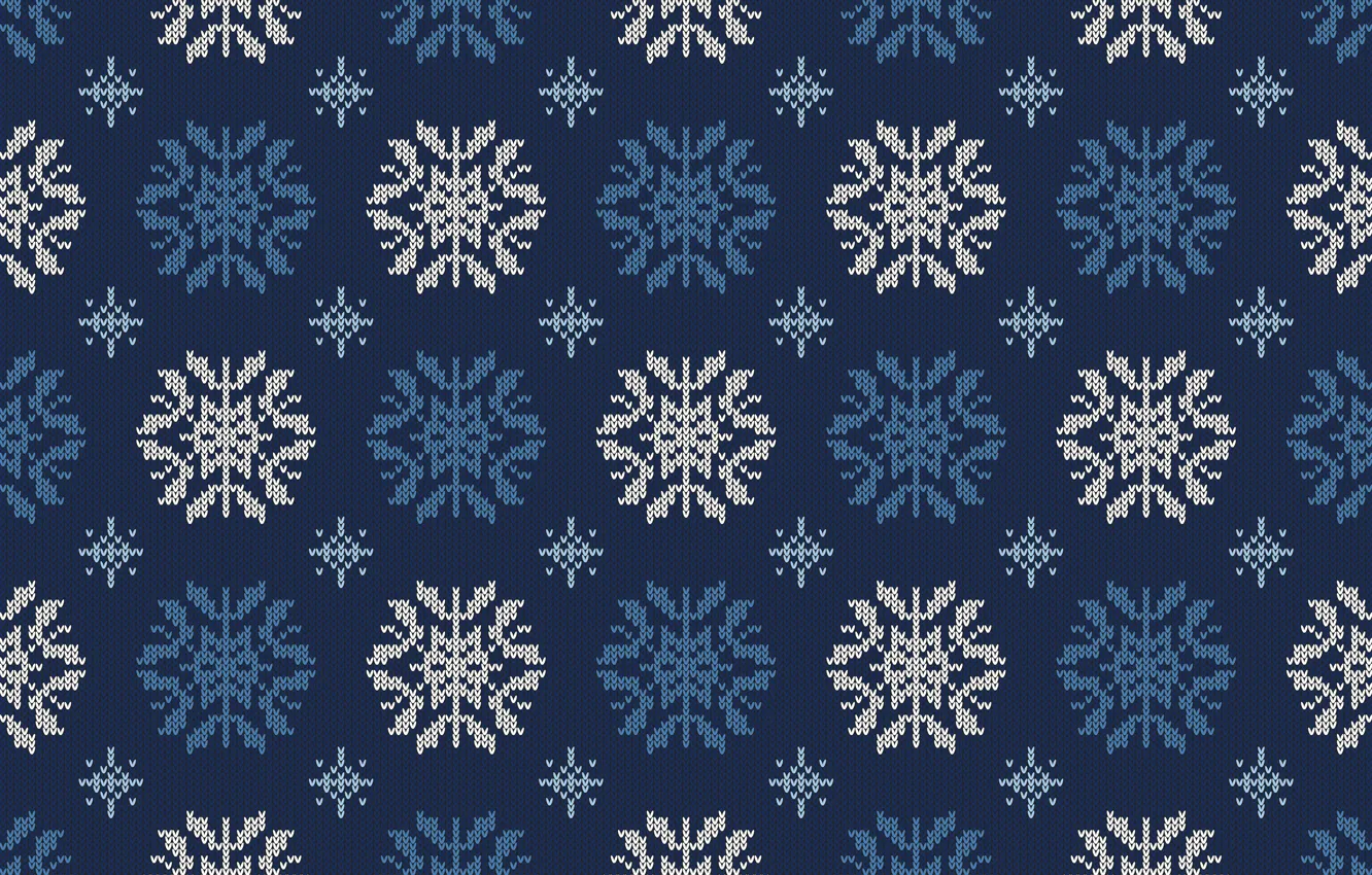 Photo wallpaper winter, snowflakes, background, pattern, christmas, winter, background, pattern, snowflakes, knitted, ornament, seamless, Scandinavian, knitted, scandinavian