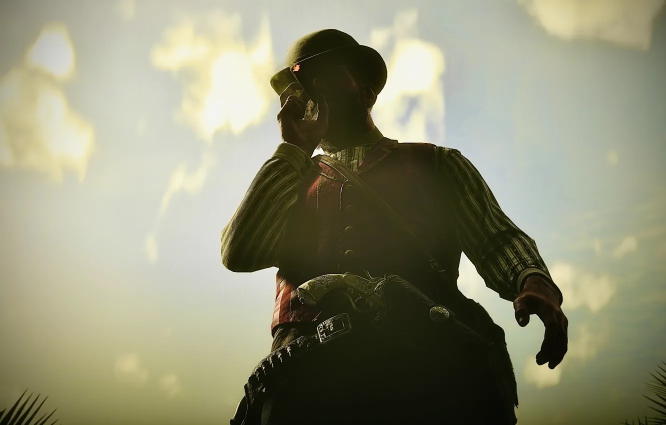 Wallpaper HDR, Clouds, Sky, Gun, Smoke, Game, John Marston, Cigarette, UHD, Red  Dead Redemption 2, Xbox One X, RDR2, Photography by Tom images for desktop,  section игры - download