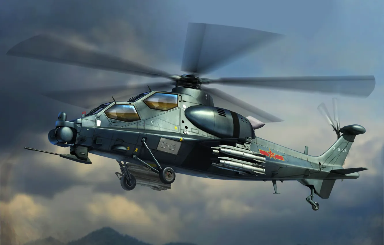 Caic Wz 10 Attack Helicopter China 4 2012 Military 