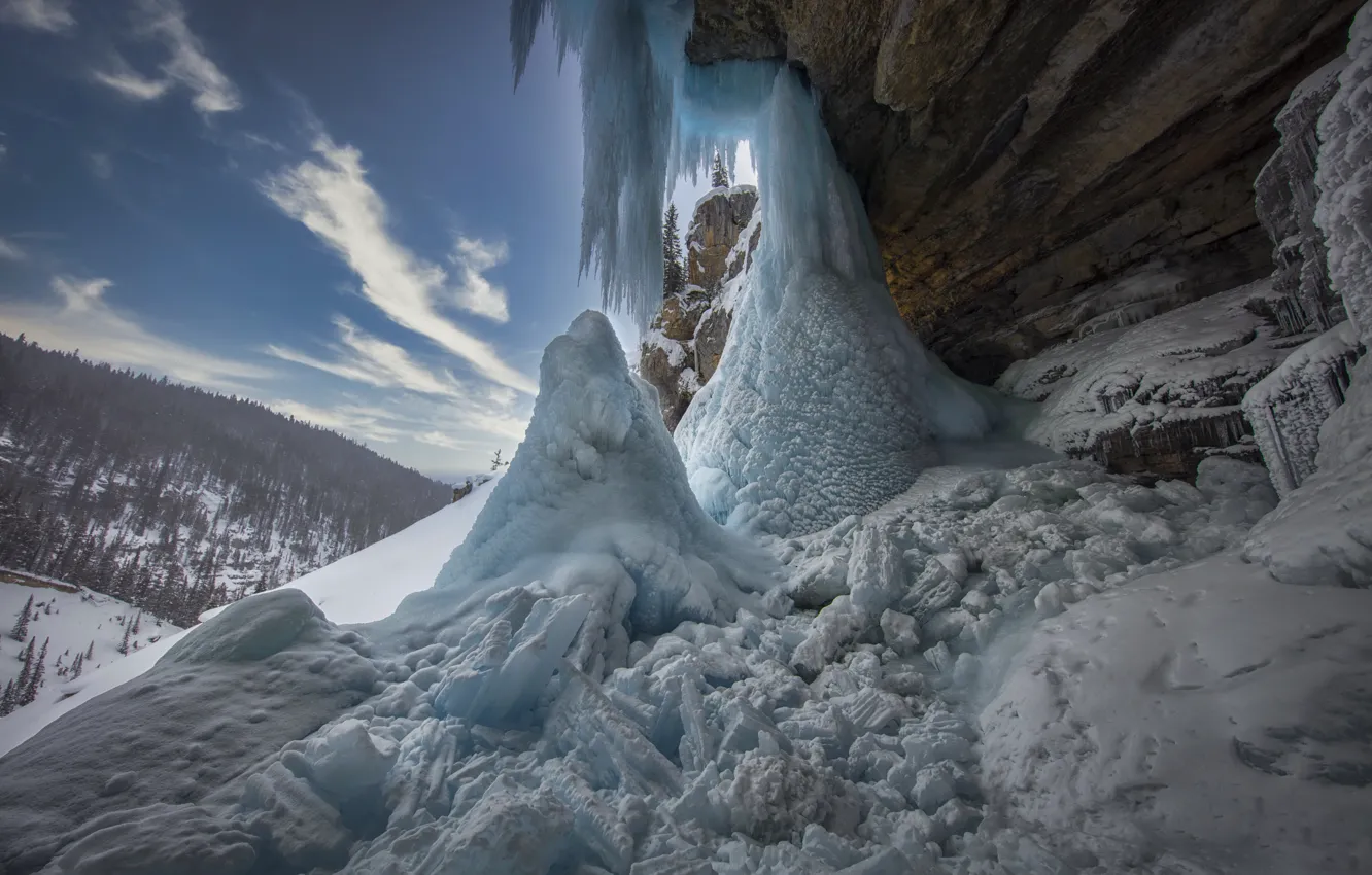 Photo wallpaper snow, mountains, nature, ice