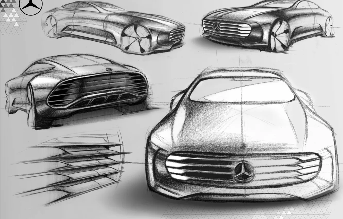 Photo wallpaper Mercedes-Benz, 2015, design elements, Intelligent Aerodynamic Automobile, Concept IAA