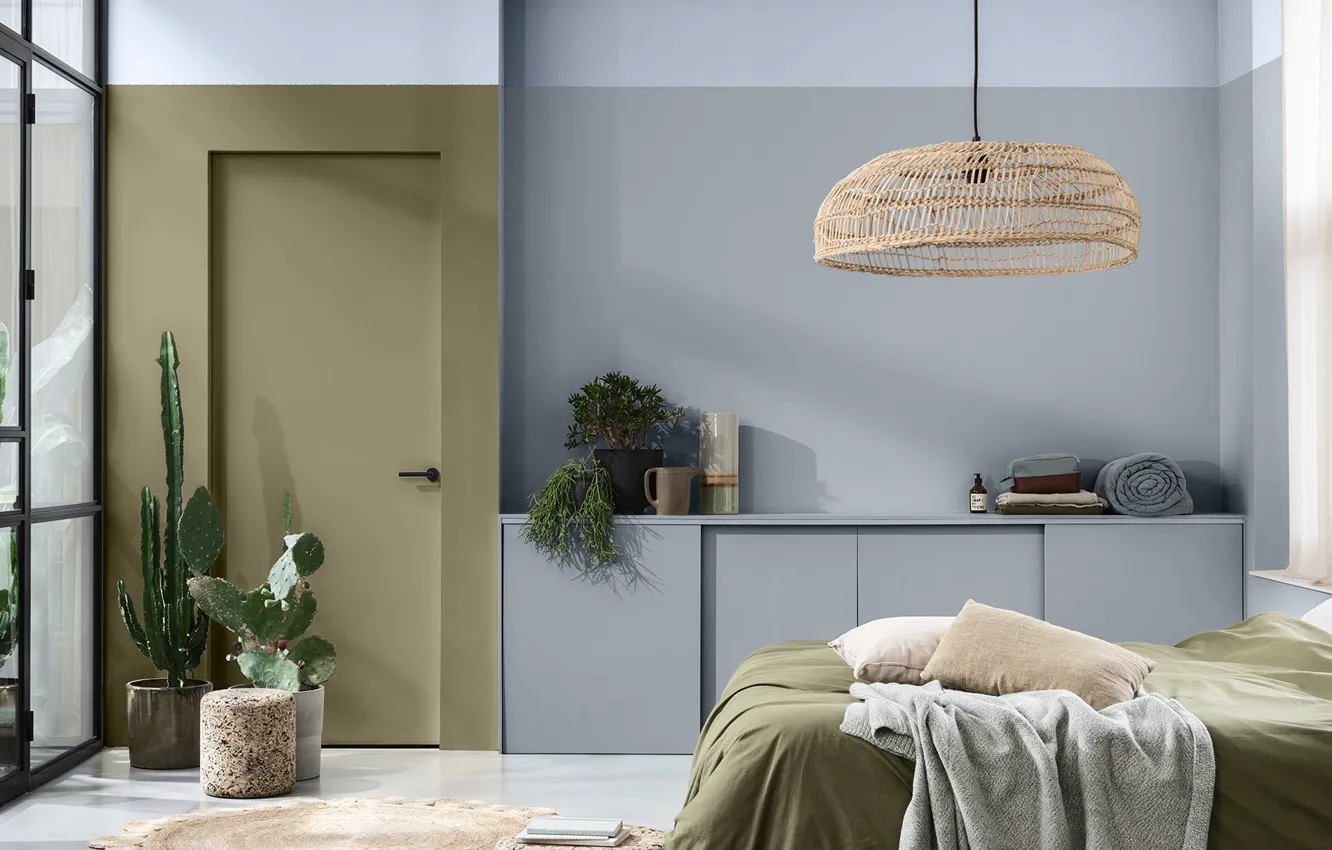 Wallpaper design, style, interior, bedroom, Dulux colour futures, the color  palette of the workshop, inspiration for the bedroom, colour of the year  2023, the color of 2023, color combination, the workshop colours