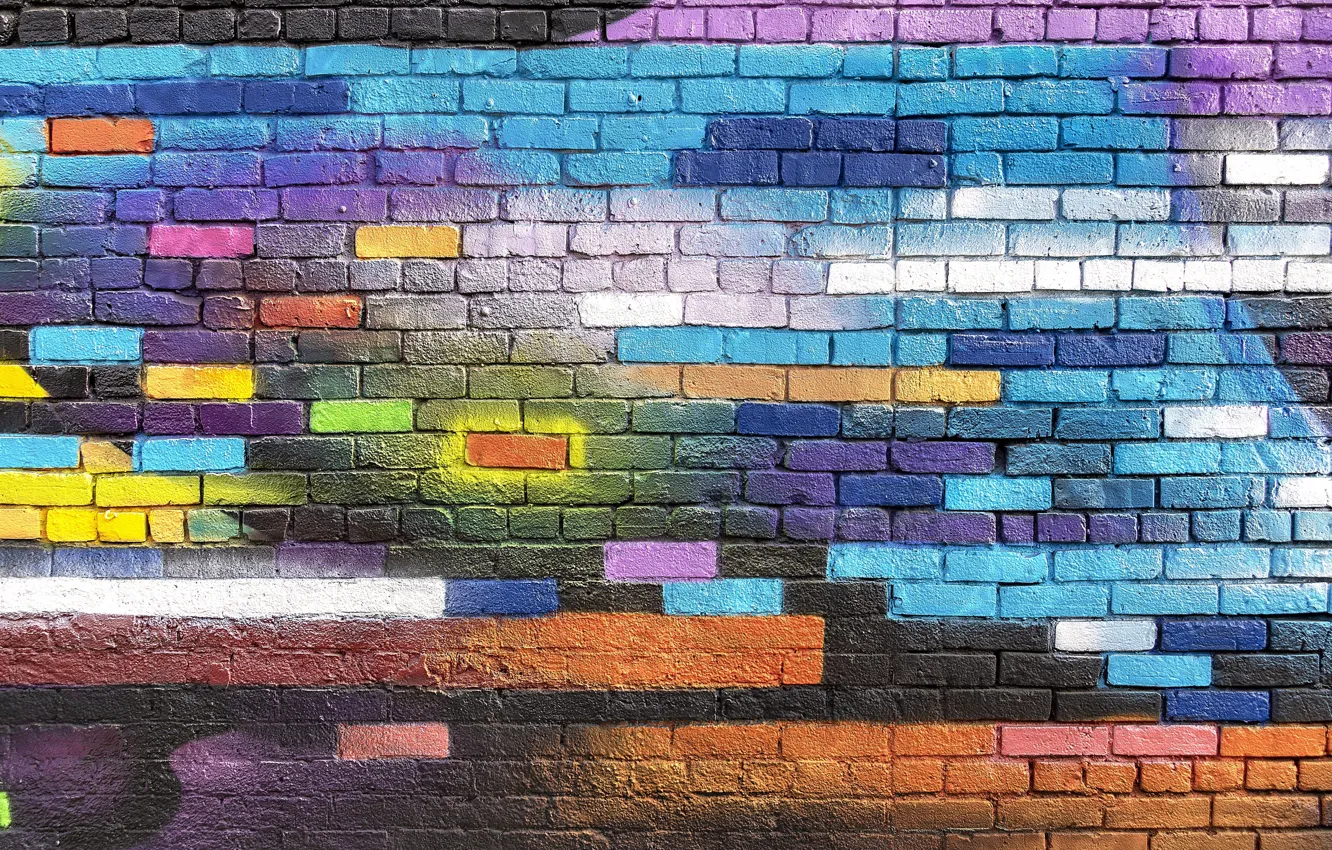 Wallpaper colorful, wallpaper, wall, graffiti, textures, paint, brick,  street art, 4k ultra hd background images for desktop, section текстуры -  download