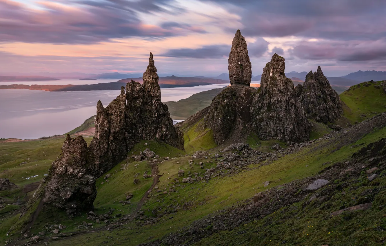 Photo wallpaper rocks, Scotland, Isle of Skye