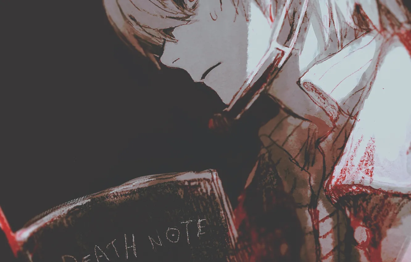Wallpaper guy, notebook, Death Note, Light Yagami images for desktop,  section арт - download