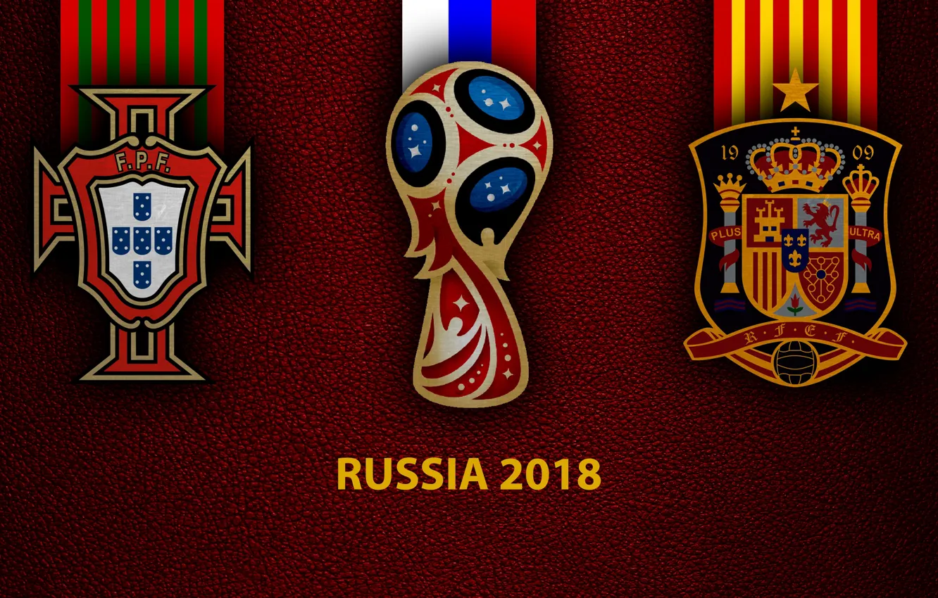 Wallpaper wallpaper, sport, logo, football, FIFA World Cup, Russia 2018,  Portugal vs Spain images for desktop, section спорт - download