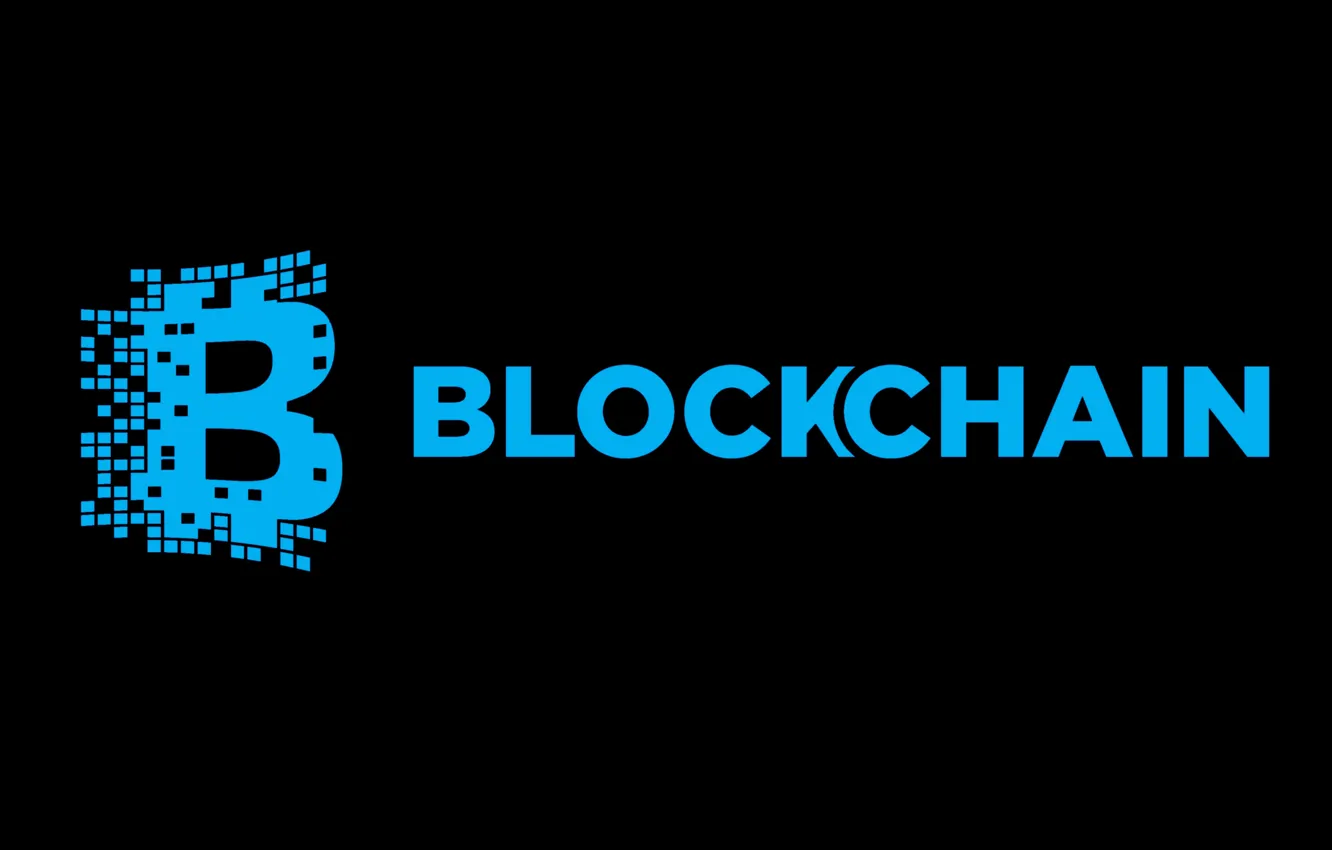 Photo wallpaper black, blue, black, blue, fon, blockchain, blockchain