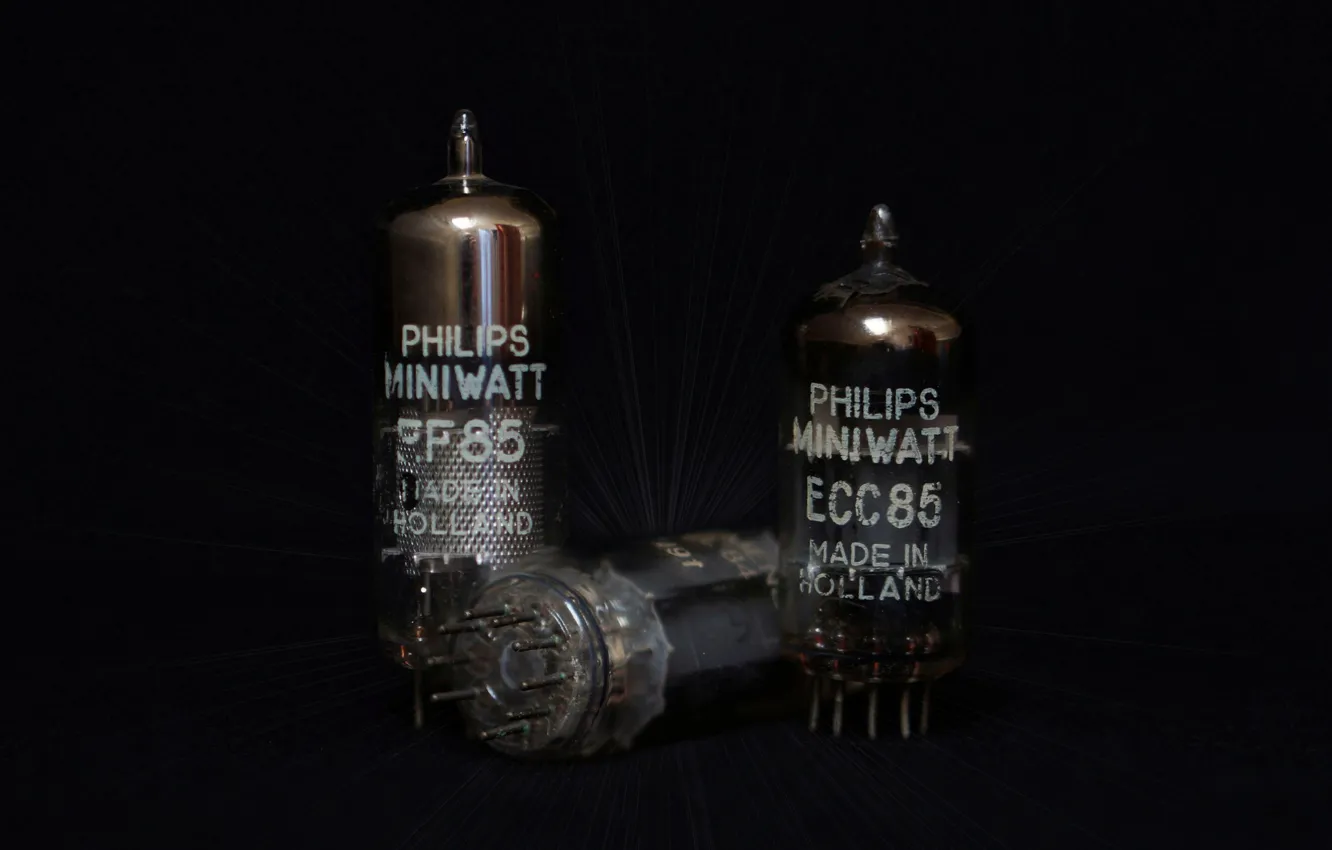 Photo wallpaper Philips, radio tube, tubes, electron tube