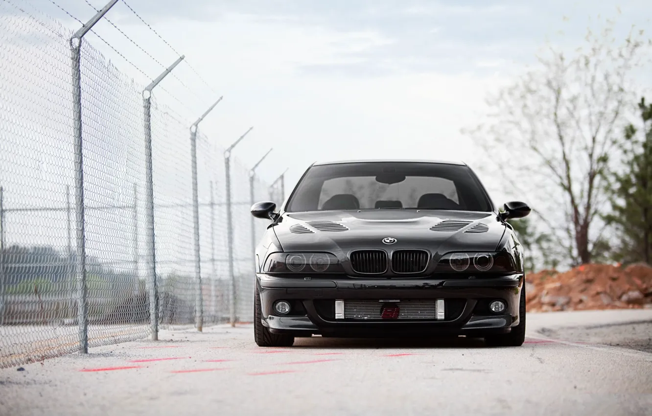 Photo wallpaper BMW, Black, E39, Toning, M5