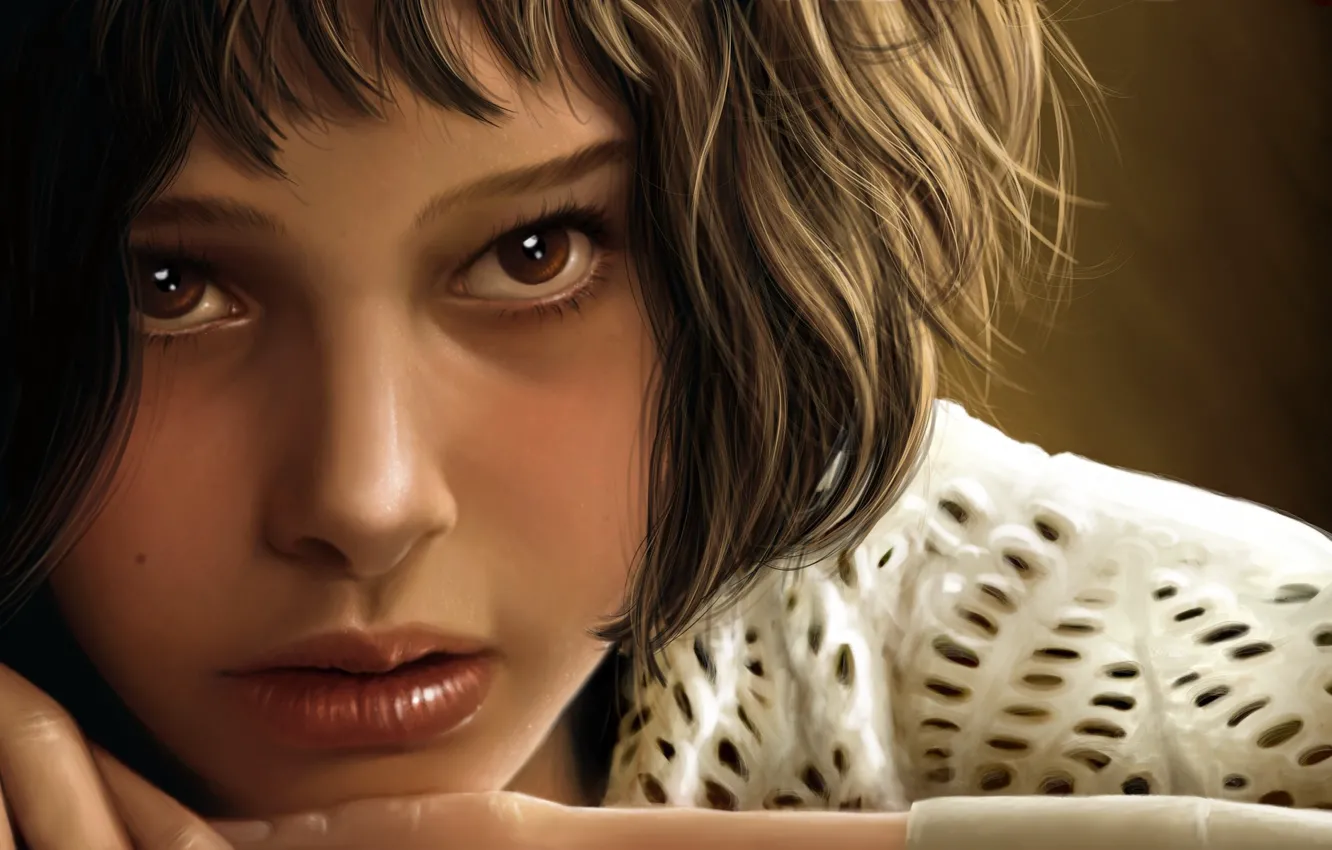 Wallpaper Face, Eyes, Girl, Leon, Art, The film, Character, Mathilda, by  Elena Manzano, Elena Manzano, Leon the professional images for desktop,  section фильмы - download