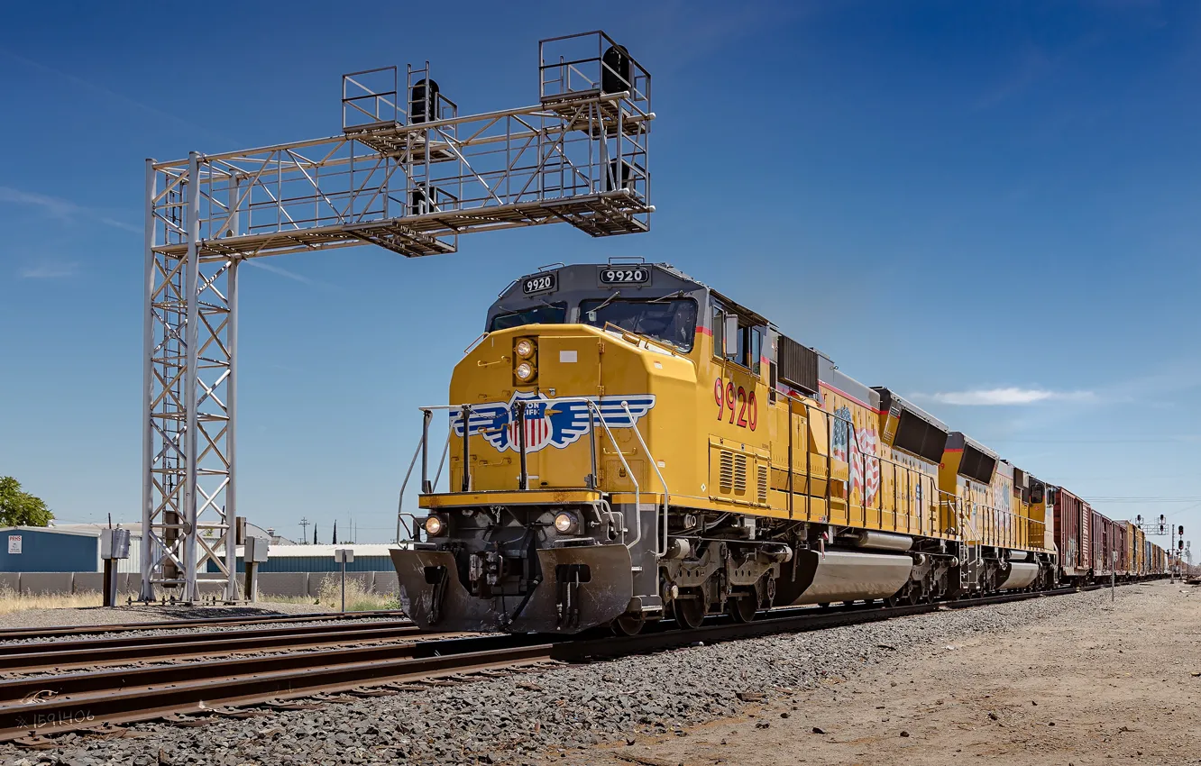 Photo wallpaper train, railroad, USA, USA, train, Railroad, Union Pacific