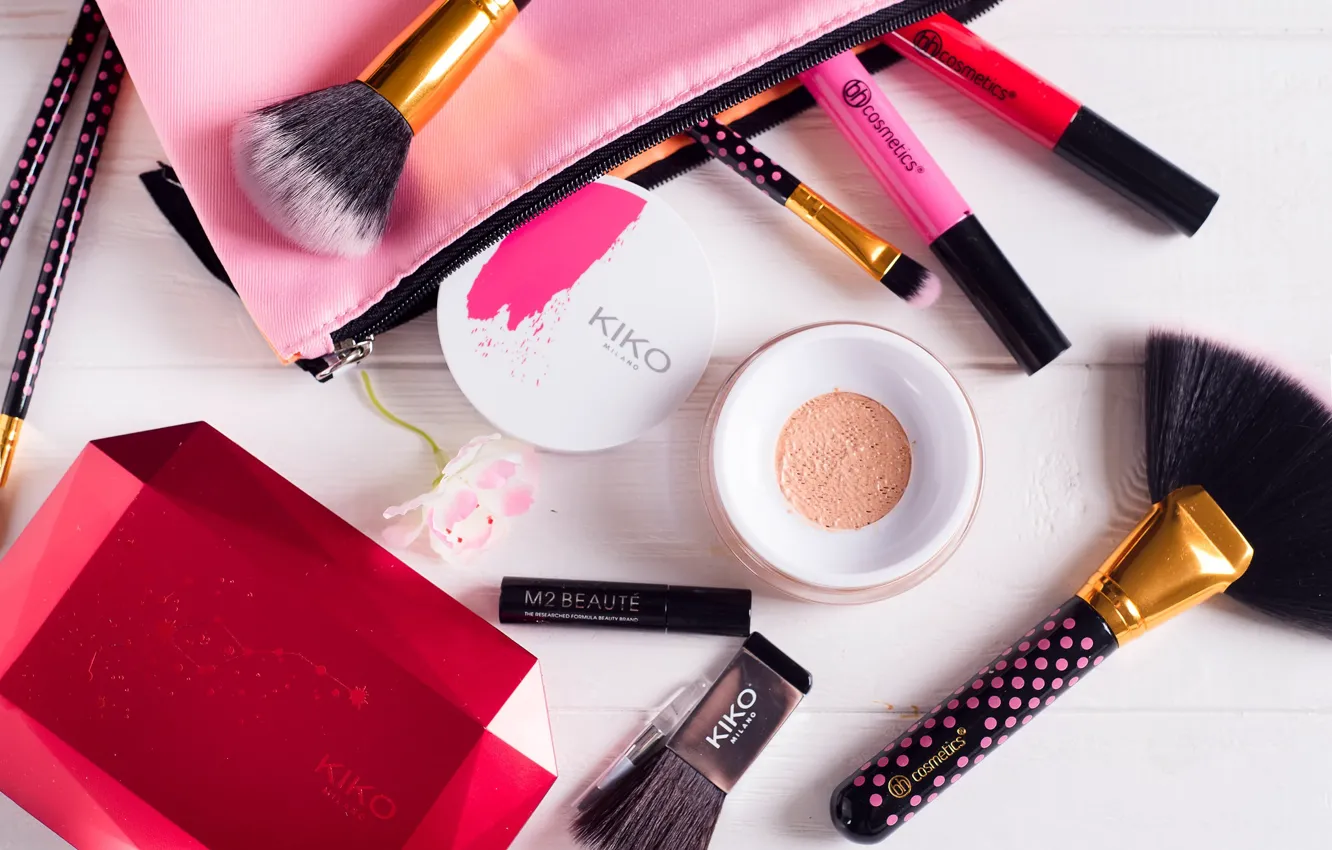 Wallpaper lipstick, brush, cosmetics, powder images for desktop, section  стиль - download