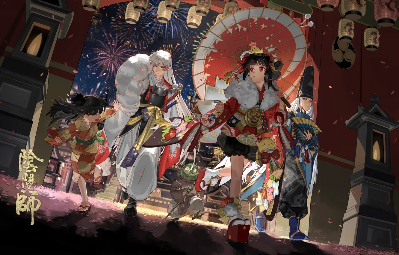 Photo wallpaper Art, Rin, Inuyasha, InuYasha, Seshoumaru, Onmyouji, Onmedia
