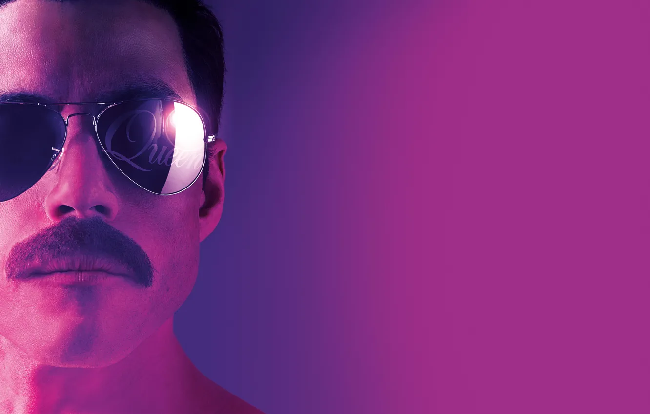 Wallpaper mustache, glasses, Queen, Bohemian Rhapsody, Rami Malek, Rami ...