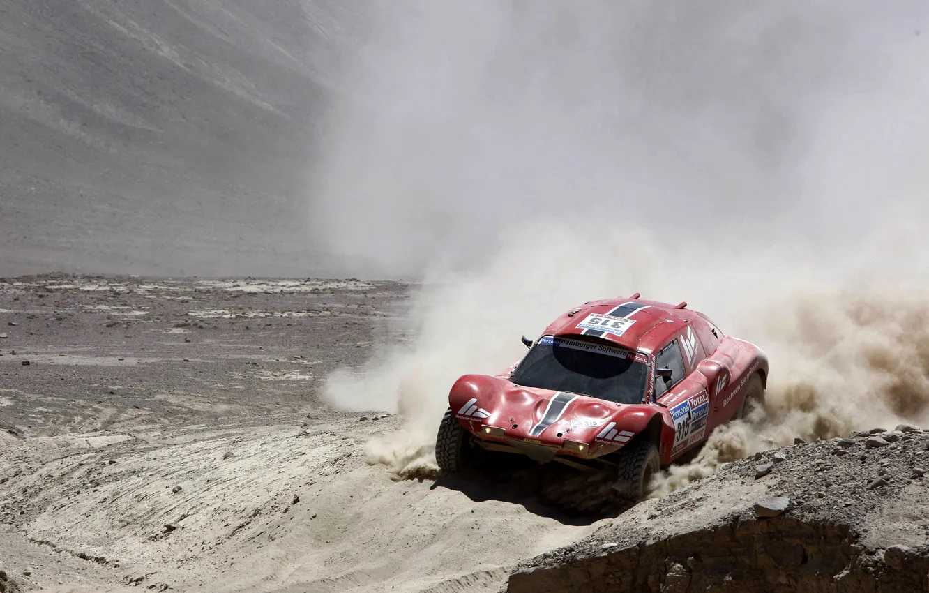 Photo wallpaper sand, red, desert, dust, rally, rally, Buggy, Fast&Speed