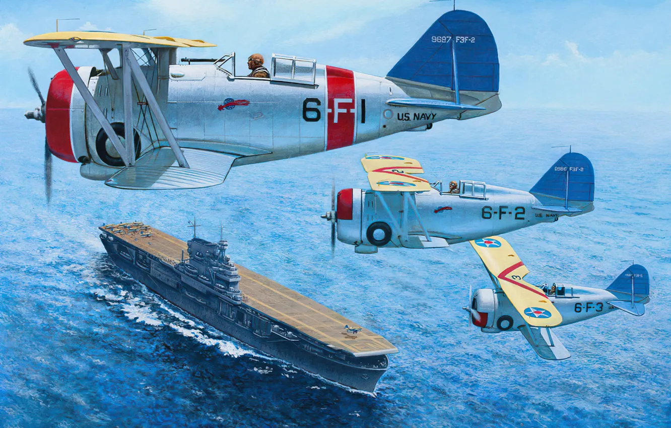 Photo wallpaper art, airplane, aviation, f3f