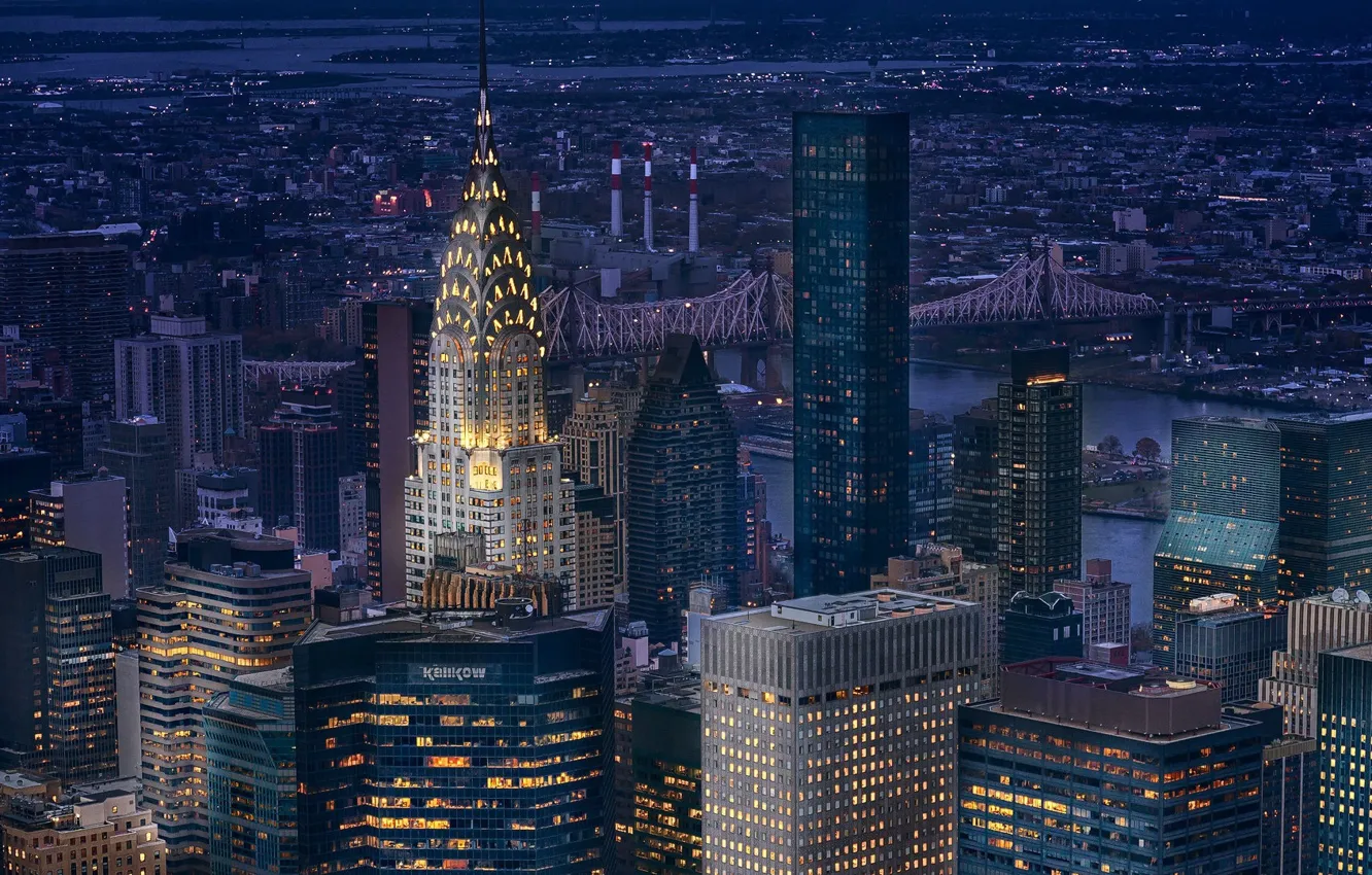 Wallpaper City Lights Usa Bridge Night New York Manhattan Nyc New York City Skyscraper Chrysler Building Architecture Building Cityscape United States Of America Images For Desktop Section Gorod Download
