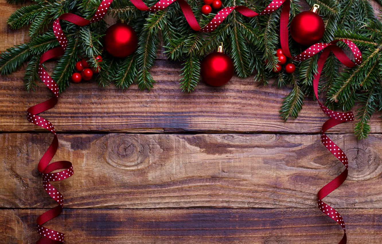 Photo wallpaper balls, tree, New Year, Christmas, Christmas, balls, wood, New Year, decoration, Merry, fir tree, fir-tree …