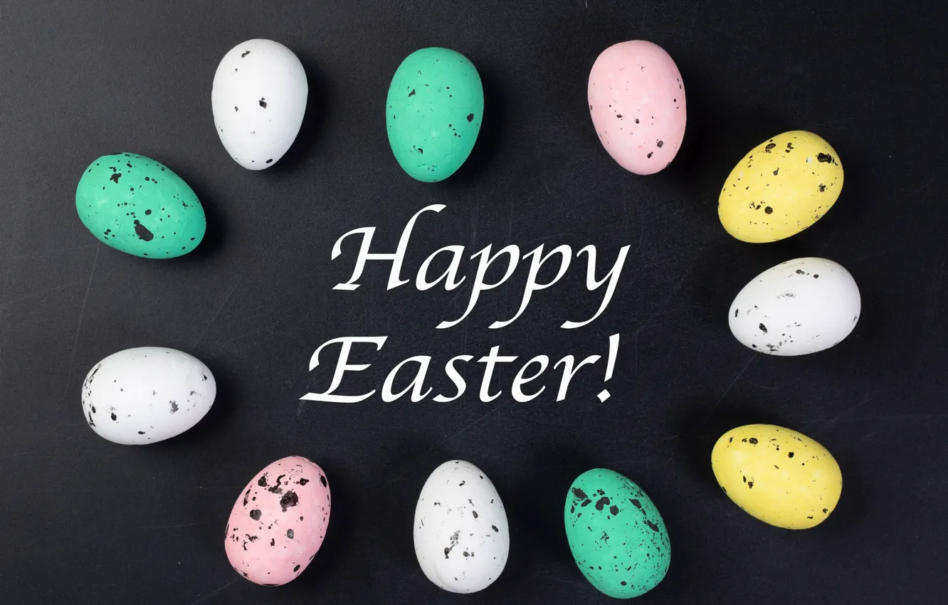 Photo wallpaper eggs, Easter, eggs, the dark background
