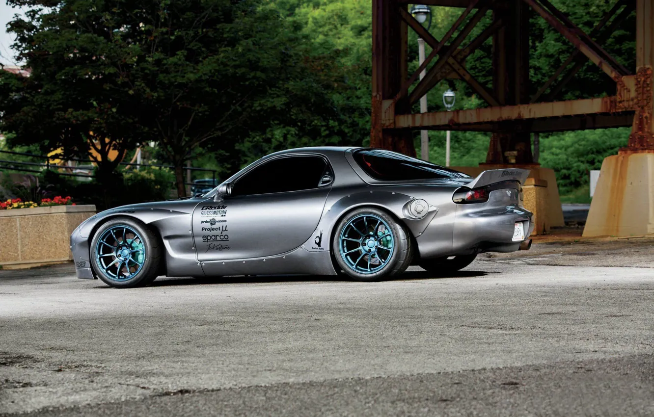Photo wallpaper Mazda, Coupe, RX-7, Tuning, Widebody