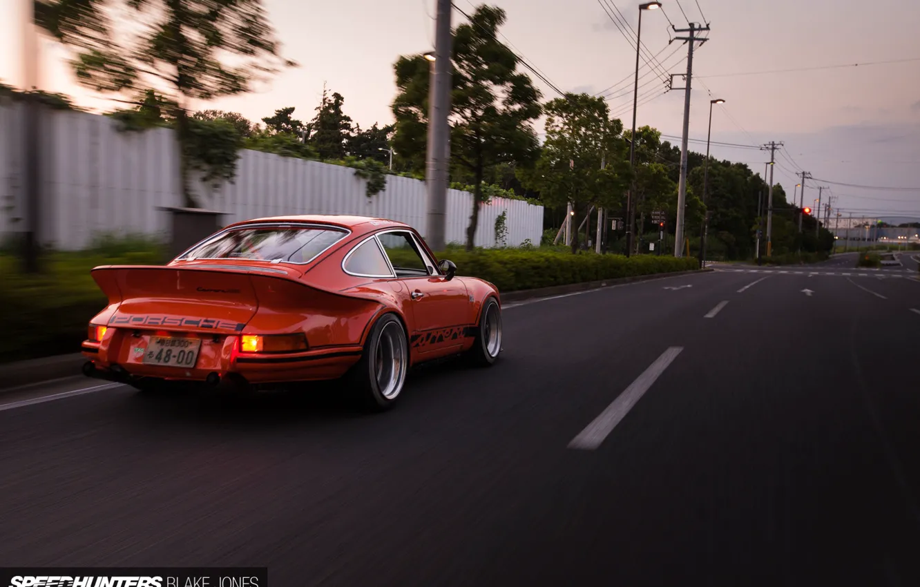 Photo wallpaper road, Sunset, 911, Porsche, Speedhunters